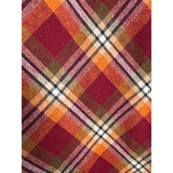 Vintage Bass Wool Plaid A-Line Skirt Lined Side Zip fall winter plaid size 14 - Picture 8 of 9